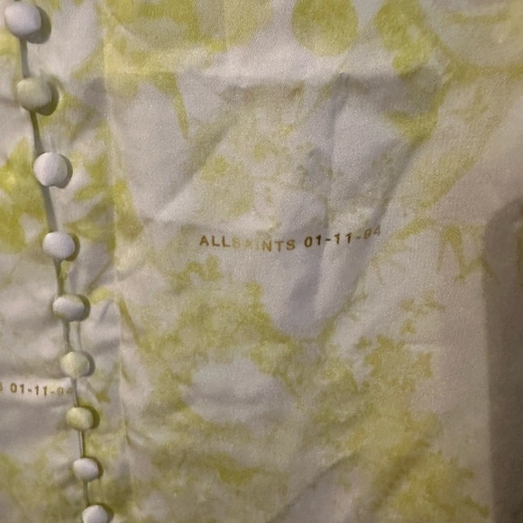 All Saints Demi Marais Dress Citrus Yellow Cocktail Dress 8 - Picture 9 of 9